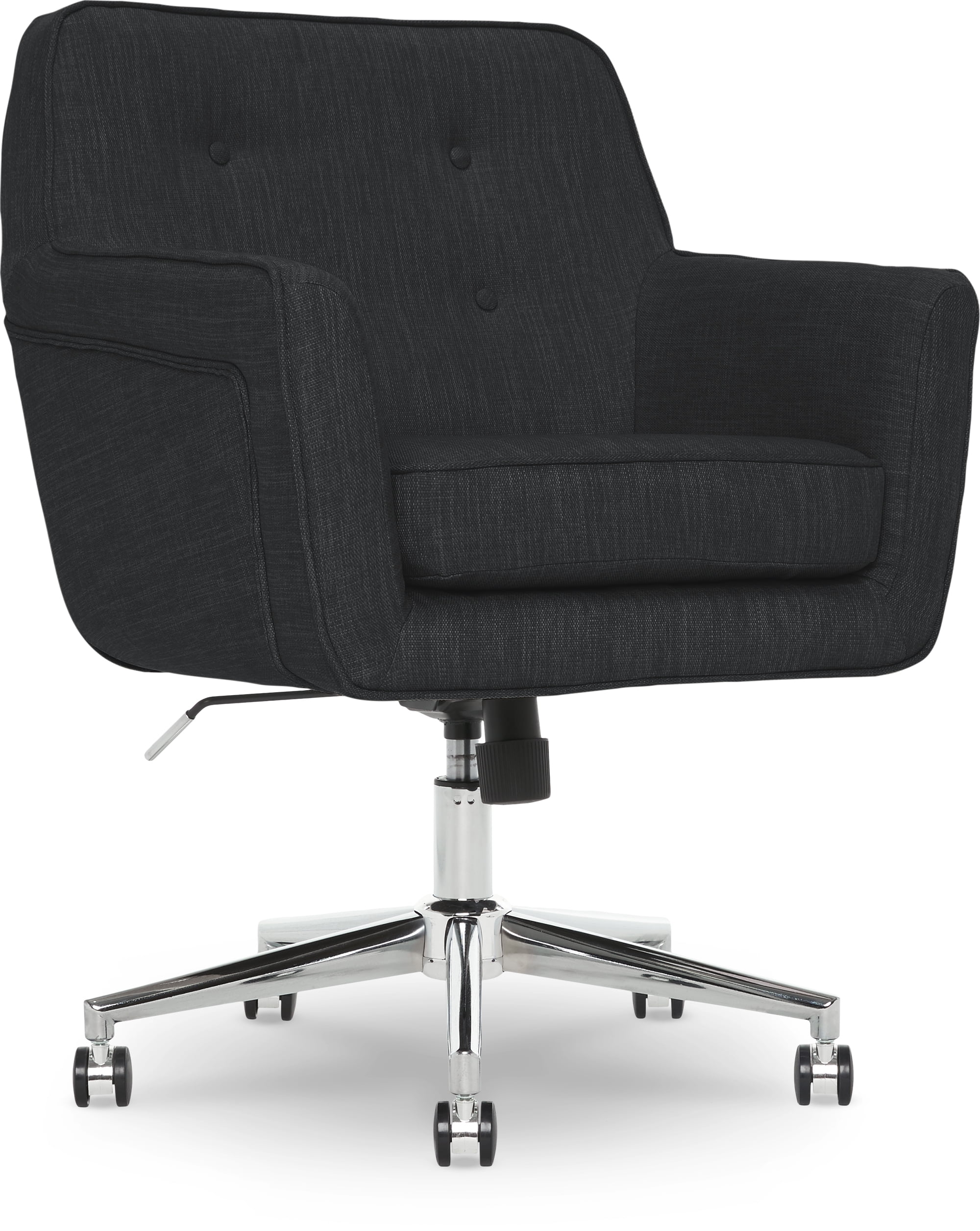★PARTIMENTO★ Antique Chair Layered Long Sleeve Charcoal Serta Ashland Office Desk Chair, Button Tufted Mid-Back