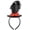Black, variant on Halloween Mini Top Hat Headband Black Feathers Hair Hoops Bands Bow Bowknot Sequins Headpiece Hairband Women Mardi Gras Christmas Festival Parade Dress Up Birthday Party Accessories
