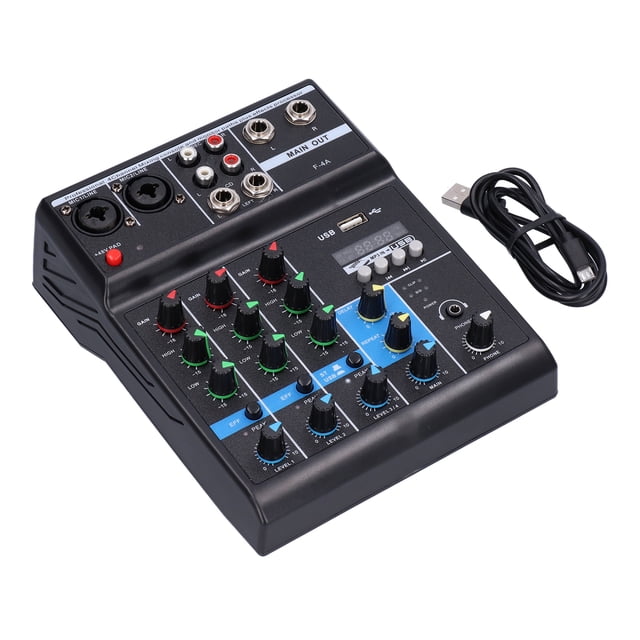 Mezclador De Audio, Mezclador En Estéreo De 4 Canales Compacto Para Karaoke En Casa Para KTV Para Escenario