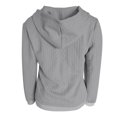 thumbnail image 5 of Womens Cardigan Sweaters Fall Long Sleeve Knit Sweater Front Zipper Coat Grey M, 5 of 5