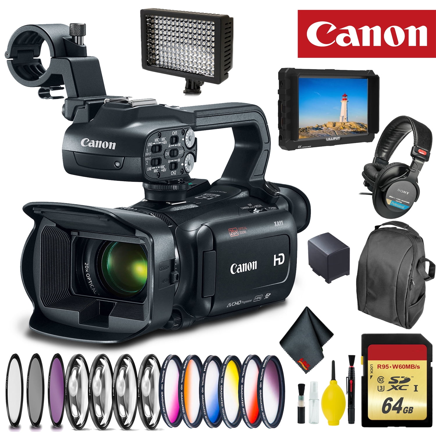 Canon XA11 Compact Full HD Camcorder with HDMI and Composite Output