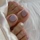 thumbnail image 1 of Pulsación mate en las uñas de los pies, luz, púrpura, cuadrado, uñas postizas, uñas postizas, bonitas, color, salto, uñas postizas, verano, cubierta completa, juego de uñas artificiales con dedos arti Afortunado Sencillez, 1 of 4