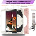 thumbnail image 5 of For iPad 6th/5th Gen 9.7"(2018/2017) Case,Kids Friendly,With Rotatable Adjustable Hand Strap,Retractable Kickstand,Shoulder Strap,Kids Friendly,Shockproof Anti-fall Rugged Heavy Duty Case,Pink, 5 of 10
