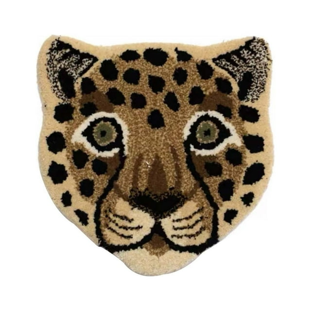 Binwennn Cartoon Animal Head Shape Carpet Thick Area Rug Foot Mat For Home Decoration Basement Rugs for Floor Rugs Dorm Room Blankets Warm 6x9 Area Rugs for Living Room Throws Blanket Throw Rugs