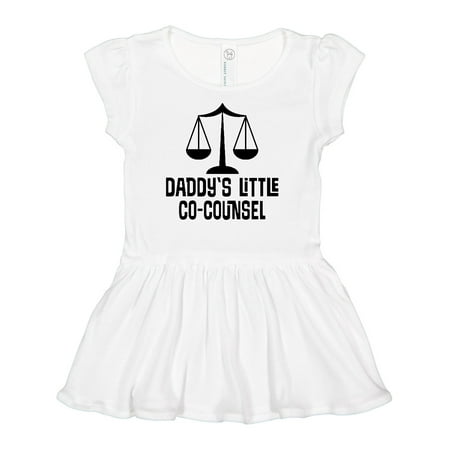 

Inktastic Daddy Little Co Counsel Lawyer Girls Baby Dress