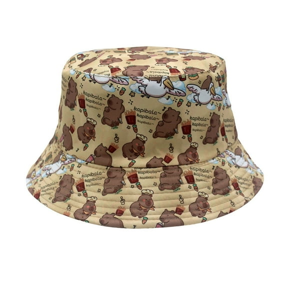 T-HOTLYST Adjustable Capybara Hat Music Festival Hat Fashionable Wildlife Sunshade Hat Suitable for Various Head Size
