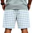 thumbnail image 5 of Satingcolo Men's Soft Daily Wear Shorts Elastic Mid Waist Summer Fall Outfits Jogging Athletic Shorts Work Out Trunks With Pockets Light Blue S, 5 of 5