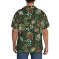 thumbnail image 5 of Xecao offers the Red Leaves for Men's Casual Short-sleeved Shirt, a button-up collared shirt with a pocket, perfect for beach vacations and yacht travel in the Small size., 5 of 7