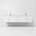 thumbnail image 5 of Geneva 80 in. W x 22 in. D Glossy White Double Bath Vanity and Cultured Marble Top, 5 of 11