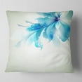 thumbnail image 2 of Designart Tender Blue Abstract Flowers - Floral Throw Pillow - 18x18, 2 of 5