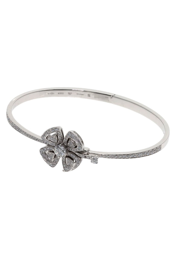 Pre-Owned Bulgari Fiorever Diamond S Bracelet 18K White Gold Women's BVLGARI