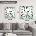 thumbnail image 5 of Sage Green Eucalyptus Wooden Wall Clock Silent Non Ticking, Farmhouse Botanical Leaves Square Wall Clocks Battery Operated, Decor Clock for Home Office, Living Room, Kitchen, 12 Inch, 5 of 9