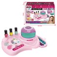 Nail Polish Kit Gift Set for Kids Girls Ages 6-12, Nail Art Studio for Girls Kids Nail Art Salon Set with Nail Dryer Nail Polish Glitter Gems Manicure Salon Gift for Sleepover Birthday Christmas