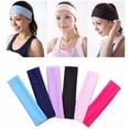thumbnail image 4 of 10 Packs Multicolor Stretchy Headbands,Women Hair Bands for Yoga,Soft Fabric Head Wraps,Beauty Elastic Headbands for Sport,Non Slip Thin Hair Wrap for Girls, 4 of 6