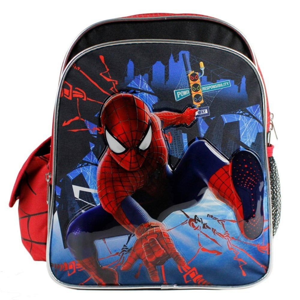 The Amazing Spiderman 12" SpiderMan at Stoplight Boys School Backpack, By SpiderMan Walmart