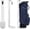 white, variant on Wall Mount Golf Bag Storage Rack for Garage with Air Spring Sliding System, Space-Saving Golf Bag Holder for Wall, Golf Storage Stand Organizer for Golfing Clubs, Home, Basement