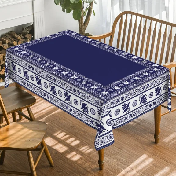 Mexican Blue Bird Day of The Dead Waterproof Tablecloth Holiday Party Decor Reusable Kitchen Dining Tablecloth Decorations