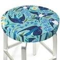 thumbnail image 3 of Bingfone13 Inch Padded Round Bar Stool Cover Cushion With Elastic Fabric Round Chair Seat - Flying Swallows, 3 of 7