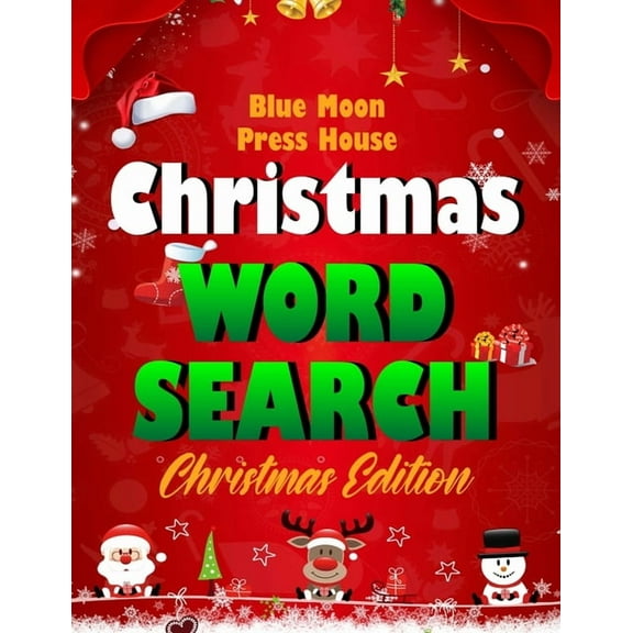 Christmas word search. : Easy Large Print Puzzle Book for Adults, Kids & Everyone for the 25 Days of Christmas. (Paperback)