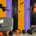 thumbnail image 6 of WarmHaven 8 Pack Halloween Decorations Indoor, 3.28 FT x 7.05 FT Party Streamer, Orange Purple Black Streamer Backdrop Fringe Curtains Foil Tinsel, Halloween Party Supplies Hanging Halloween Decor, 6 of 14