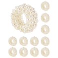 thumbnail image 1 of Napkin Ring 12-Piece Set, White Pearl Wedding Napkin Buckle Table Decoration, 1 of 5