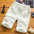 thumbnail image 4 of adviicd Black Jean Shorts Men's Linen Casual Classic Fit Short Mens Shorts, 4 of 5
