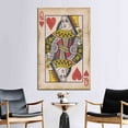 thumbnail image 3 of Queen Art Canvas, Abstract Wall Decor, Playing Card Canvas Art, Modern Art, Play Room Art, Queen of Hearts Playing Card Printed, Canvas Wall Decor - Natural Framed, 3 of 6