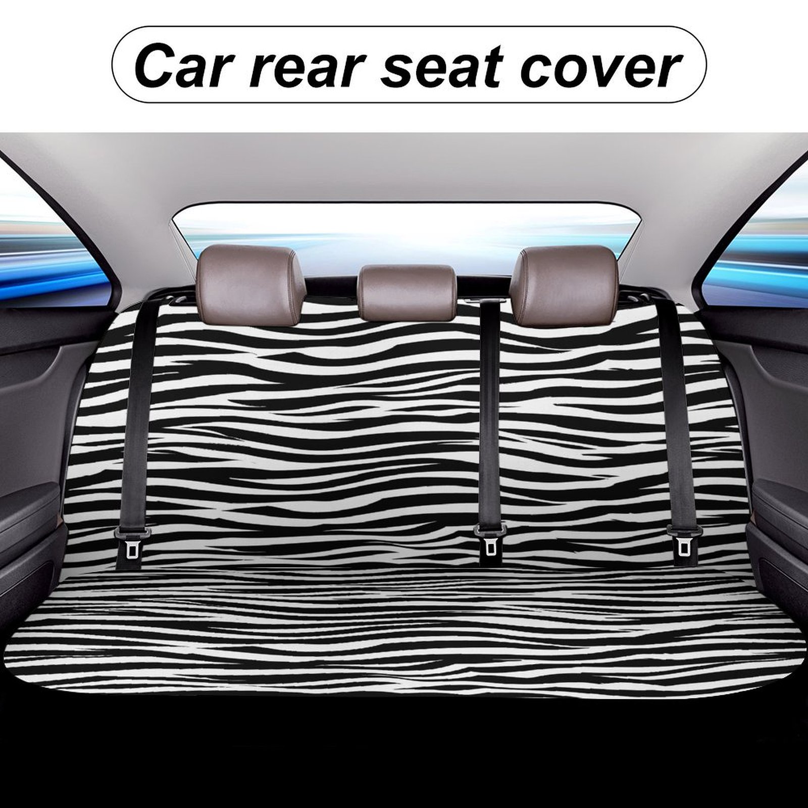 Animal Print Patterns Car Accessories Bench Seat Covers for Cars Print Car Seat Protector Cover for Rear Universal Fit