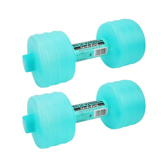 2Pcs Water Filled Dumbbells Weight Dumbbells Adjustable Body Shaping Gym Equipment for Home Office Blue