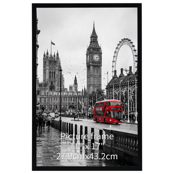 1 Pack 11x17 Picture Frame, Black Gallery Poster Frame for Wall Decoration