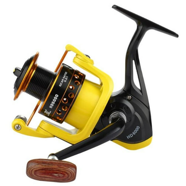 Yiwa Spinning Fishing Reel Fishing Rod Accessories Baitcasting Metal Fishing Spool Hd4000 Type Yellow Black Other