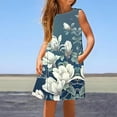 thumbnail image 6 of TGSLY Girls Summer Princess Dresses Cute Flower Printed Sleeveless Suspender Flared Skater Dress Loose Flowy Swing Beach Vacation Sundress with Pockets Multicolor#34 7 Years, 6 of 9