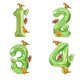 thumbnail image 2 of Juego de 6 globos de dinosaurio de 40 pulgadas con números grandes de papel de aluminio y mini globos de dinosaurio lindos para decoración de fiesta de cumpleaños, 2 of 5