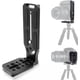 thumbnail image 1 of Soporte en L Soporte de placa vertical para estabilizador de cardán 1/4 '' 3/8 '', cámara DSLR en trípode de video Monopod / Estabilizador de cardán de mano de 3 ejes para transmisión en vivo, 1 of 5