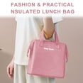 thumbnail image 5 of Bolsa de almuerzo aislada, bolsa de conveniencia simple, bolsa de almacenamiento en frío, bolso de mano para almuerzo, lonchera, mujeres y hombres, trabajo de picnic para adultos,, 5 of 5