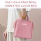 thumbnail image 5 of Bolsa de almuerzo aislada, bolsa de conveniencia simple, bolsa de almacenamiento en frío, bolso de mano para almuerzo, lonchera, mujeres y hombres, trabajo de picnic para adultos,, 5 of 5