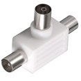 thumbnail image 1 of Adaptador T Divisor De Antena Satélite Coaxial De 2 Vías 2 X Macho A Hembra, 1 of 4
