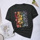 thumbnail image 2 of Camisetas de Verano de Mujer Pequeña Flor Impresa Cuello Redondo Manga Corta Superior, Verano Superior de las Mujeres, 2 of 8