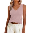 thumbnail image 2 of WULMLEO Women's V-Neck Sleeveless Stretch Pullover Premium Sweater Vest Top Pink M, 2 of 5