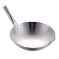thumbnail image 4 of Miangastore 1pc Stainless Steel Single Handle Wok Practical Wok Kitchen Utensil (Silver), 4 of 8