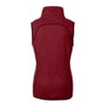 thumbnail image 3 of Women's Cutter & Buck Heather Red THE PLAYERS Mainsail Sweater-Knit Full-Zip Asymmetrical Vest, 3 of 3