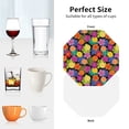 thumbnail image 6 of Lsque Hawaiian Style Pattern 4" Drink Coasters Set of 4, PVC Leather Absorbent Coasters, Table Coaster Set Decorative Coffee Cup Coasters Housewarming Gift -Octagon, 6 of 6