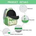 thumbnail image 4 of Cute Green Frog Print Waterproof Backpack - Stylish Lightweight Bookbag for Teens, Durable School Backpack with Breathable Mesh & Nature-Inspired Design, 4 of 5
