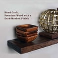thumbnail image 4 of Open Box Willow & Grace Tom 24 Inch Floating Wall Mount Shelves, Dark Walnut, 4 of 7