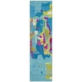 thumbnail image 2 of Addison Rugs Chantille Indoor/Outdoor Transitional Abstract Aqua Washable Runner Rug, 2'3" x 7'6", 2 of 6