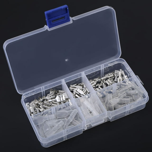 Female Crimp Connector 2.8/4.8/6.3mm Crimp Terminal Female Blade Spade Connectors And Transparent Sleeves