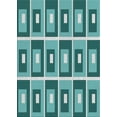 thumbnail image 1 of Ahgly Company Indoor Rectangle Patterned Teal Green Novelty Area Rugs, 2' x 4', 1 of 6