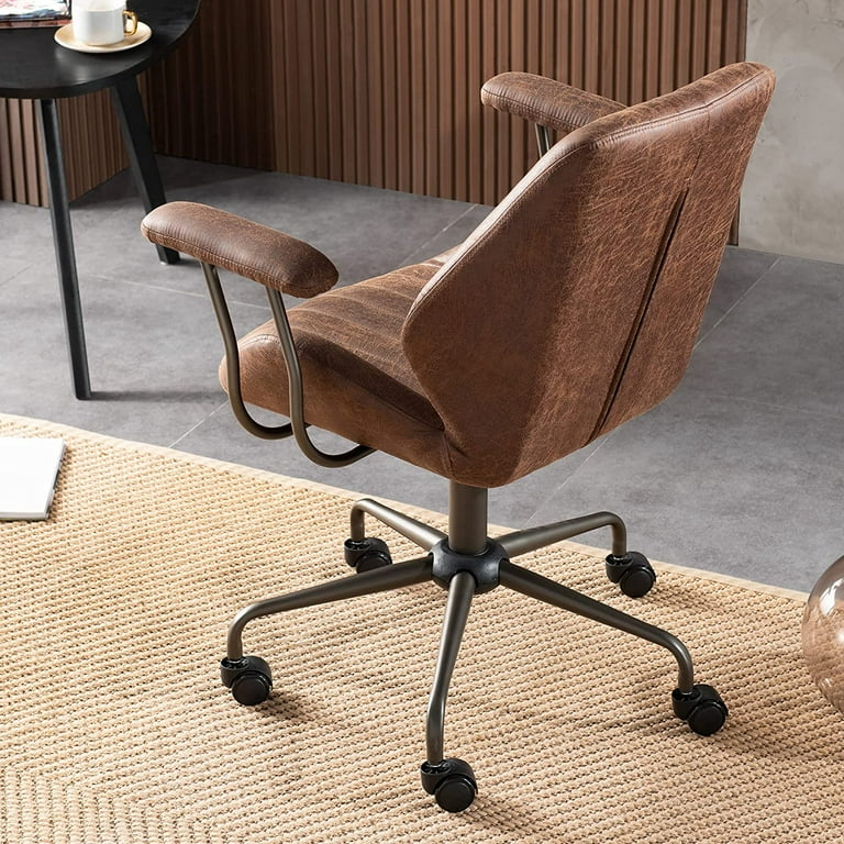 Ergonomic Office Chair Modern Computer Desk Chair High Back Suede