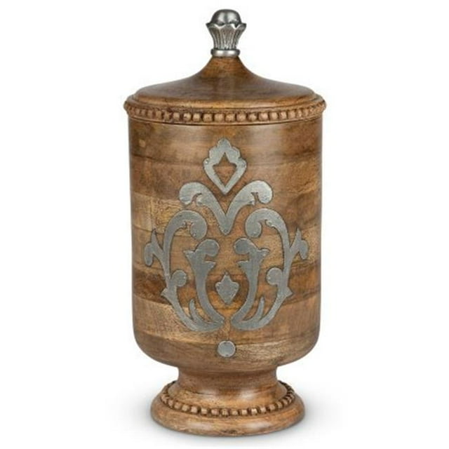 GG Collection 92995 Wood & Metal Inlay Large Heritage Collection Canister