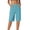 Blue, variant on Hienoo Women's Straight Twill Shorts Mid Rise Casual Bermuda Shorts, Sizes S-XXL